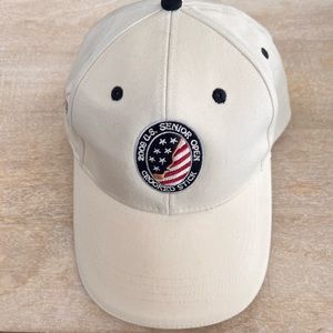 Golf Hat Like New US Senior Open at Crooked Stick 2009 creme colored hat.